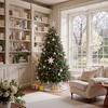 image:imageJOYIN 6 FT Prelit Full Size Christmas Tree 320 UL Lights with 11 Modes Green Artificial Xmas Tree Includes Remote Control amp Gloves Easy Setup Tree with PVC Tips Xmas Festive Indoor Decorchristmas tree