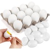 image:imageJOYIN 36 Pcs Easter White Wooden Egg Fake Eggs Plain Decorating for DIY Paint Your Own Egg Decor Easter Craft Basket Stuffers School Activities Supplies