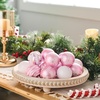 image:imageJoiedomi 36 Pcs Red and White Christmas Ball Ornaments Set 236 Shatterproof Christmas Hanging Tree Decoration Xmas Balls Ornaments for Tree Present Banister Wreath Garland Indoor Party SuppliesPink  White