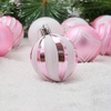 image:imageJoiedomi 36 Pcs Red and White Christmas Ball Ornaments Set 236 Shatterproof Christmas Hanging Tree Decoration Xmas Balls Ornaments for Tree Present Banister Wreath Garland Indoor Party SuppliesPink  White