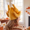 image:imageSpooktacular Creations 3 PCS Plush Roasted Turkey Hats Thanksgiving Novelty Hats Halloween Costume Dress Up Hats Party Favor Supplies Thanksgiving Accessories Costume Hats
