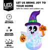 image:imageJoiedomi 5FT Tall Halloween Inflatable Ghost Pumpkin with 3Pattern Colorful Rotating Flashing Lights Cute Halloween Blow Up Ghost Yard Decorations for Lawn Garden Indoor Outdoor DecorPurple