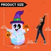 image:imageJoiedomi 5FT Tall Halloween Inflatable Ghost Pumpkin with 3Pattern Colorful Rotating Flashing Lights Cute Halloween Blow Up Ghost Yard Decorations for Lawn Garden Indoor Outdoor DecorPurple