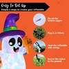 image:imageJoiedomi 5FT Tall Halloween Inflatable Ghost Pumpkin with 3Pattern Colorful Rotating Flashing Lights Cute Halloween Blow Up Ghost Yard Decorations for Lawn Garden Indoor Outdoor DecorPurple