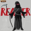 image:imageSpooktacular Creations Glowing Eyes Grim Reaper Costume for Kids Halloween Costume for Boys Halloween Dressup PartyGrey