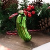image:imageJoiedomi Christmas Pickle Glass Ornament Glass Blown Food Ornament Presents for Christmas Tree Decoration Xmas Cucumber Decoration for Xmas Gift Holiday Party FavorPickle