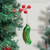 image:imageJoiedomi Christmas Pickle Glass Ornament Glass Blown Food Ornament Presents for Christmas Tree Decoration Xmas Cucumber Decoration for Xmas Gift Holiday Party FavorPickle