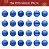 image:imageJOIEDOMI 24 Pcs Pink Christmas Balls Ornaments Set 236 Christmas Tree Ornaments Shatterproof Xmas Balls Hanging Decorations for Tree Wreath Garland Holiday Wedding Indoor Party DecorBlue
