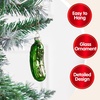 image:imageJoiedomi Christmas Avocado Glass Ornament Glass Blown Food Ornament Presents for Christmas Tree Decoration Xmas Food Decoration for Xmas Gift Party FavorPickle