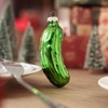 image:imageJoiedomi Christmas Avocado Glass Ornament Glass Blown Food Ornament Presents for Christmas Tree Decoration Xmas Food Decoration for Xmas Gift Party FavorPickle