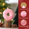 image:imageJoiedomi Donut Food Mini Christmas Ornaments Pink Snacks Blown Glass Small Ornament for Christmas Tree Hanging Outdoor Decorations Indoor Xmas Pink Party Favors Cute Presents Gifts