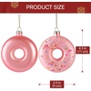 image:imageJoiedomi Donut Food Mini Christmas Ornaments Pink Snacks Blown Glass Small Ornament for Christmas Tree Hanging Outdoor Decorations Indoor Xmas Pink Party Favors Cute Presents Gifts