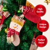 image:imageJOYIN 12 Pcs Mini Christmas 3D Bulk Xmas Stockings Santa Snowman Reindeer Burlap Stockings for Present Holders Treat Bags Christmas Tree Decoration Xmas Party Decors