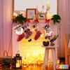 image:imageJOYIN 12 Pcs Mini Christmas 3D Bulk Xmas Stockings Santa Snowman Reindeer Burlap Stockings for Present Holders Treat Bags Christmas Tree Decoration Xmas Party Decors