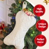 image:imageJOYIN 17 Christmas Dog Stocking Knit White Bone Shape Stockings Large Puppy Hanging Xmas Accessories for Dogs Pets Christmas Decoration Party Decor