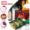 image:imageJOYIN 24 PCS Religious Christmas Greeting Cards with Envelopes 4 Designs Boxed Set for Winter Xmas Holiday Merry Christmas Season Cards Present Giving Wintertime Gifts Notes