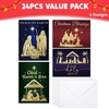 image:imageJOYIN 24 PCS Religious Christmas Greeting Cards with Envelopes 4 Designs Boxed Set for Winter Xmas Holiday Merry Christmas Season Cards Present Giving Wintertime Gifts Notes