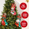 image:imageJOYIN 3 PCS 18 Christmas Stockings Set Large Stockings with 3D Santa Snowman amp Reindeer 3D Bulk Xmas Stockings for Holiday Indoor Family Holiday Christmas Party Decorations