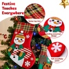 image:imageJOYIN 3 PCS 18 Christmas Stockings Set Large Stockings with 3D Santa Snowman amp Reindeer 3D Bulk Xmas Stockings for Holiday Indoor Family Holiday Christmas Party Decorations
