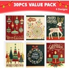 image:imageJOYIN 30 PCS Boxed Christmas Cards Assortment Elegant Icons With Envelopes Diverse Festive 6 Designs for Winter Holiday Xmas Season Merry Christmas Cards Present Giving Wintertime GiftsModern