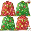 image:imageJOYIN 4 pcs Christmas Extra Large Gift Bags Jumbo Heavy Duty 4436 Xmas Presents Bag for large Gifts Wrapping Drawstring Santa Sacks with Tag for Christmas Season parties and holiday present Giving