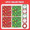 image:imageJOYIN 4 pcs Christmas Extra Large Gift Bags Jumbo Heavy Duty 4436 Xmas Presents Bag for large Gifts Wrapping Drawstring Santa Sacks with Tag for Christmas Season parties and holiday present Giving