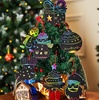 image:imageJOYIN 48 Pcs Christmas Scratch Art Ornaments Rainbow Color Scratch Paper in Front Side amp Coloring Card in Back Side Scratch Off Kids Party Favors Supplies Holiday DIY Art Craft Kit Activities Gifts
