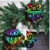 image:imageJOYIN 48 Pcs Christmas Scratch Art Ornaments Rainbow Color Scratch Paper in Front Side amp Coloring Card in Back Side Scratch Off Kids Party Favors Supplies Holiday DIY Art Craft Kit Activities Gifts