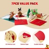 image:imageJOYIN 7 Pack Pop up Christmas Cards 3D Greeting Cards with Unique Designs and Envelopes 6 x 6 for Winter Merry Christmas Season Present