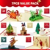image:imageJOYIN 7 Pack Pop up Christmas Cards 3D Greeting Cards with Unique Designs and Envelopes 6 x 6 for Winter Merry Christmas Season Present