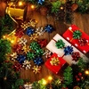 image:imageJOYIN Christmas 34 Pcs Bows and Ribbons Set 4 Rolls of Curling Ribbons with 30 Pcs Bows Gift Wrapping DIY for Holiday Crafts Decoration