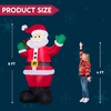 image:imageJoiedomi 6 FT Christmas Inflatable Santa with Gift Bag Blow Up Xmas Inflatable Decorations with Build in LEDs for Christmas Decor Yard Outdoor Garden Lawn Winter Decorations