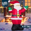image:imageJoiedomi 6 FT Christmas Inflatable Santa with Gift Bag Blow Up Xmas Inflatable Decorations with Build in LEDs for Christmas Decor Yard Outdoor Garden Lawn Winter Decorations