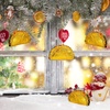 image:imageJoiedomi Christmas Taco Glass Ornament Xmas Glass Blown Food Ornament Presents for Christmas Tree Decoration Indoor