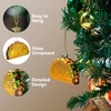 image:imageJoiedomi Christmas Taco Glass Ornament Xmas Glass Blown Food Ornament Presents for Christmas Tree Decoration Indoor