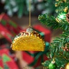image:imageJoiedomi Christmas Taco Glass Ornament Xmas Glass Blown Food Ornament Presents for Christmas Tree Decoration Indoor