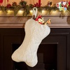 image:imageJOYIN 17 Christmas Dog Stocking Knit White Bone Shape Stockings Large Puppy Hanging Xmas Accessories for Dogs Pets Christmas Decoration Party Decor