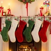 image:imageJOYIN 6 Pcs 18 Christmas Stockings Large Size Knitted Stocking Set in Burgundy Red Green amp Ivory with Writable Wooden Name Tags for Christmas Decorations Holiday Xmas Party Decor