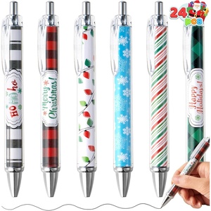 image:imageJOYIN 24 PCS Christmas Ballpoint Pens Bulk Xmas Rollerball Pen Novelty Pens for Kids Gifts Christmas Party Favors Stationery Supplies Kids Pens School Classroom Favors Stocking Stuffers