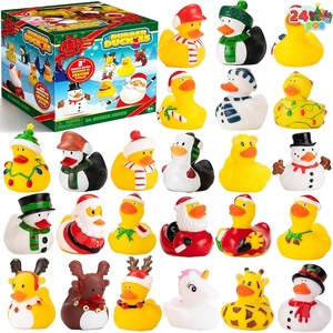image:imageJOYIN 24 PCS Christmas Ducks for Stocking Stuffers Xmas Rubber Duck Bath Toys for Kids Gift Party Favor Novelty Duckies for Boys Girls and Toddlers