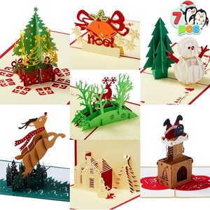 image:imageJOYIN 7 Pack Pop up Christmas Cards 3D Greeting Cards with Unique Designs and Envelopes 6 x 6 for Winter Merry Christmas Season Present