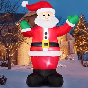 image:imageJoiedomi 6 FT Christmas Inflatable Santa with Gift Bag Blow Up Xmas Inflatable Decorations with Build in LEDs for Christmas Decor Yard Outdoor Garden Lawn Winter Decorations