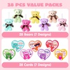 image:imageJOYIN 28 Pack Valentines Day Gift Cards with Bear Plush Toys Cute Mini Plush Toys Keychains for Boys Girls Party Favor Classroom Exchange Cards and School Exchange Prize