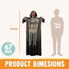 image:imageJOYIN 67 Halloween Decorations Outdoor Life Size Bride Decor White Ghost Haunted House Props with Creepy Sound for Garden Yard LawnBlack Grim Reaper