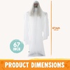 image:imageJOYIN 67 Halloween Decorations Outdoor Life Size Bride Decor White Ghost Haunted House Props with Creepy Sound for Garden Yard LawnWhite Bride