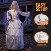 image:imageJOYIN 67 Halloween Decorations Outdoor Life Size Bride Decor White Ghost Haunted House Props with Creepy Sound for Garden Yard LawnWhite and Green Bride