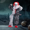 image:imageJOYIN Scary Halloween Decorations Outdoor Hanging Swinging Girl with Sound Activated Light Up Eyes and Creepy Expression Hanging Activated Halloween Decor for Indoor Outdoorred hair swing clown