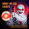 image:imageJOYIN Scary Halloween Decorations Outdoor Hanging Swinging Girl with Sound Activated Light Up Eyes and Creepy Expression Hanging Activated Halloween Decor for Indoor Outdoorred hair swing clown