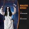 image:imageJOYIN Scary Halloween Decorations Outdoor Hanging Swinging Girl with Sound Activated Light Up Eyes and Creepy Expression Hanging Activated Halloween Decor for Indoor Outdoorblack hair swing girl