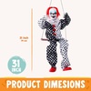 image:imageJOYIN Scary Halloween Decorations Outdoor Hanging Swinging Girl with Sound Activated Light Up Eyes and Creepy Expression Hanging Activated Halloween Decor for Indoor Outdoorred hair swing clown